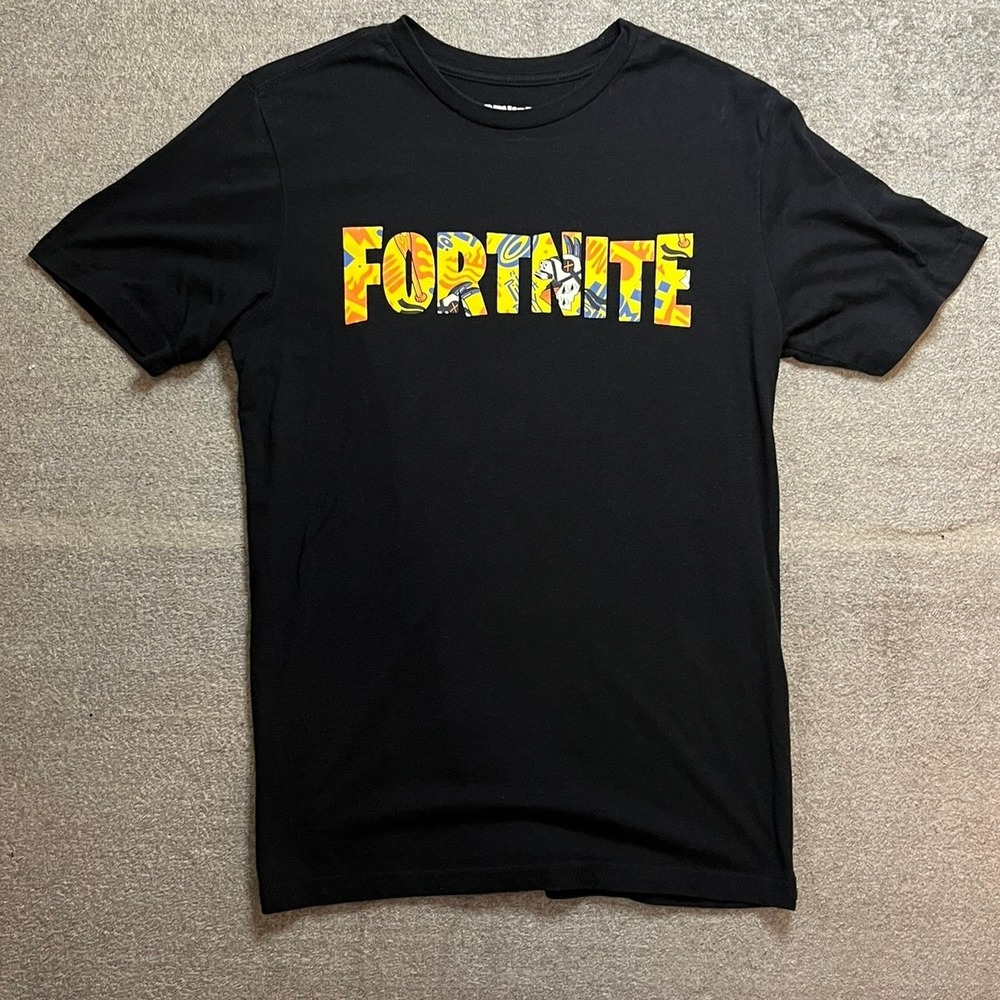 Fortnite Boys XXL Youth 18 Graphic T-Shirt Black Epic Games Logo Tee Gamer